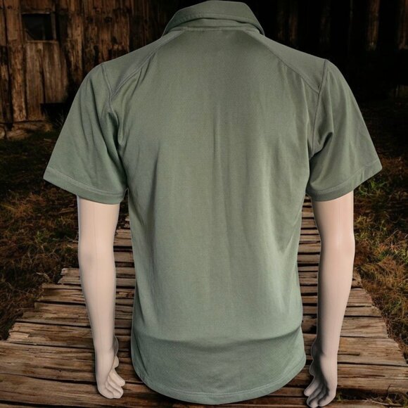 THE NORTH FACE ( SM ) Short Sleeve Crag Polo Shirt Mens Olive Green - Picture 3 of 6